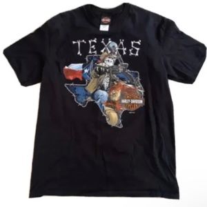HARLEY-DAVIDSON SKELETON RIDER WACO TEXAS SHORT SLEEVE T-SHIRT